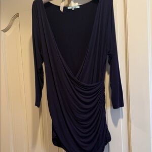 Elegant Navy Blue Women's Top